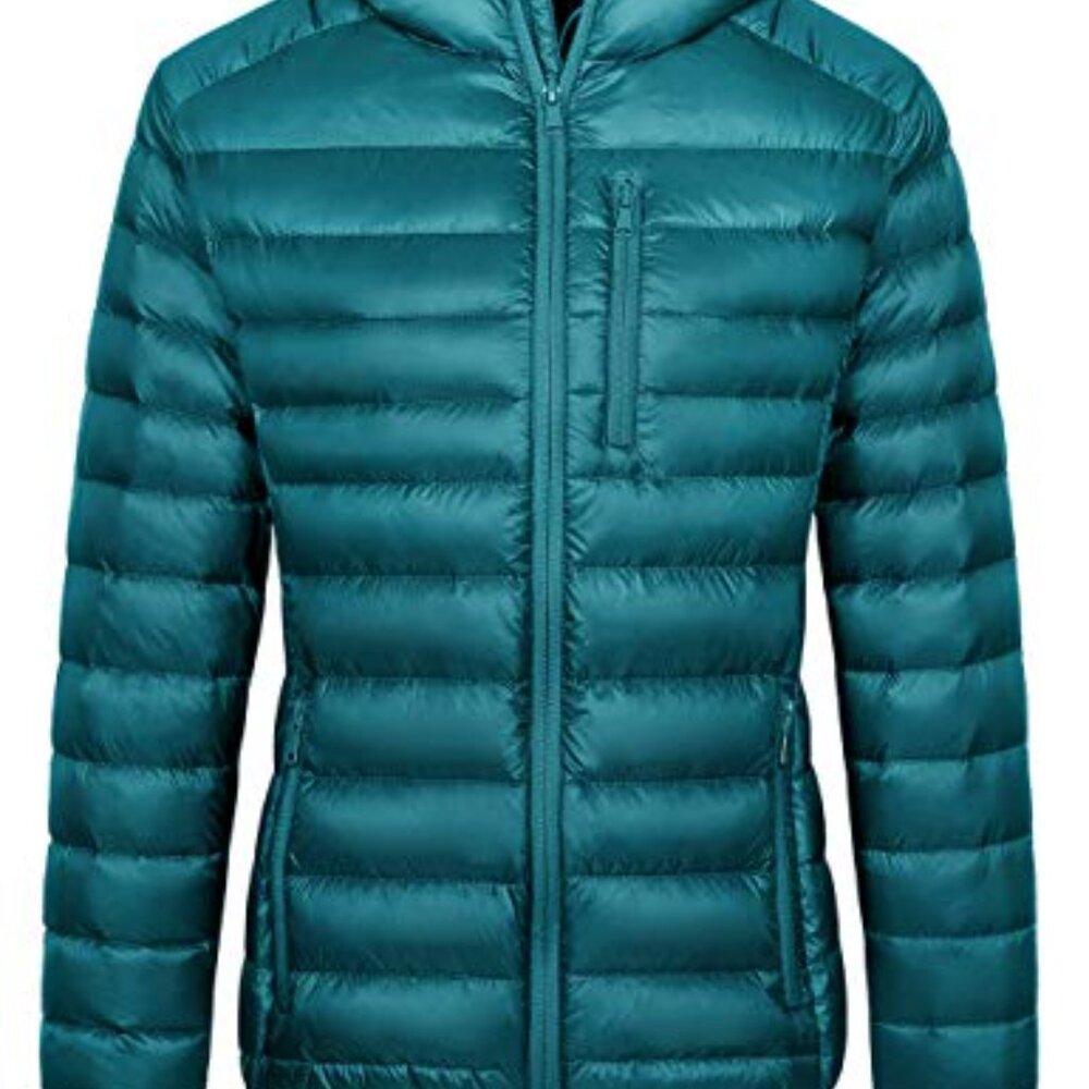 Packable Down Puffer Jacket Hooded Winter Coat Li… - image 2